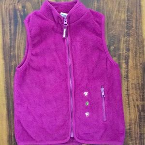 Osh Kosh Purple Floral Fleece Vest-6